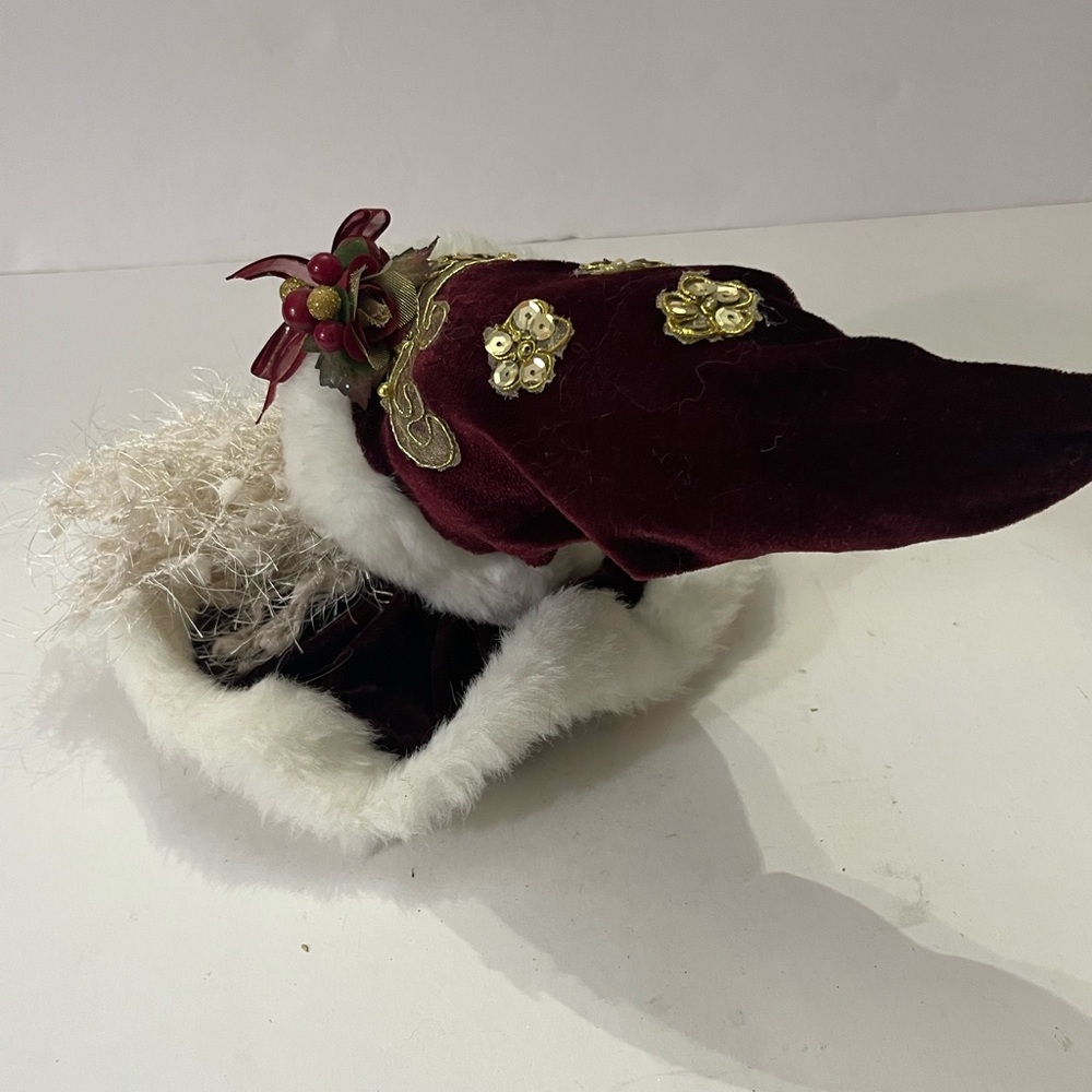 Santa Claus Decor with Velvety Hat, Christmas Holiday Decor - Picture 4 of 6